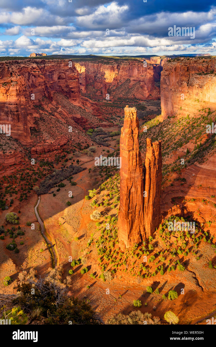 Spider Rock, Canyon de Chelly National Monument, Arizona, USA. Stockfoto