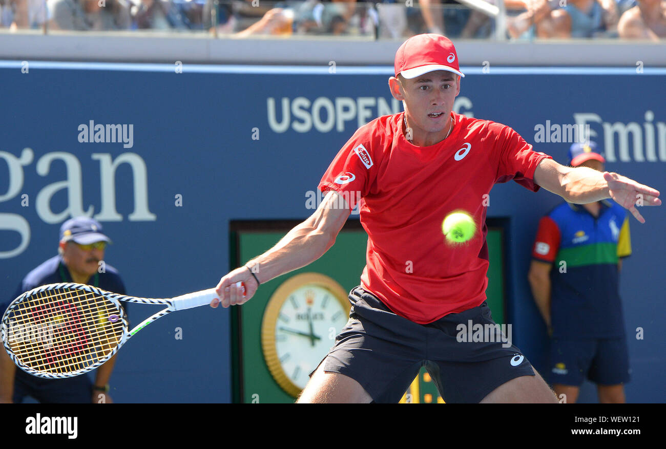 New York Flushing Meadows US Open 2019 30/08/19 Tag 5 Alex De Minaur (AUS) in der dritten Runde Foto Anne Parker International Sport Fotos Ltd/Alamy leben Nachrichten Stockfoto