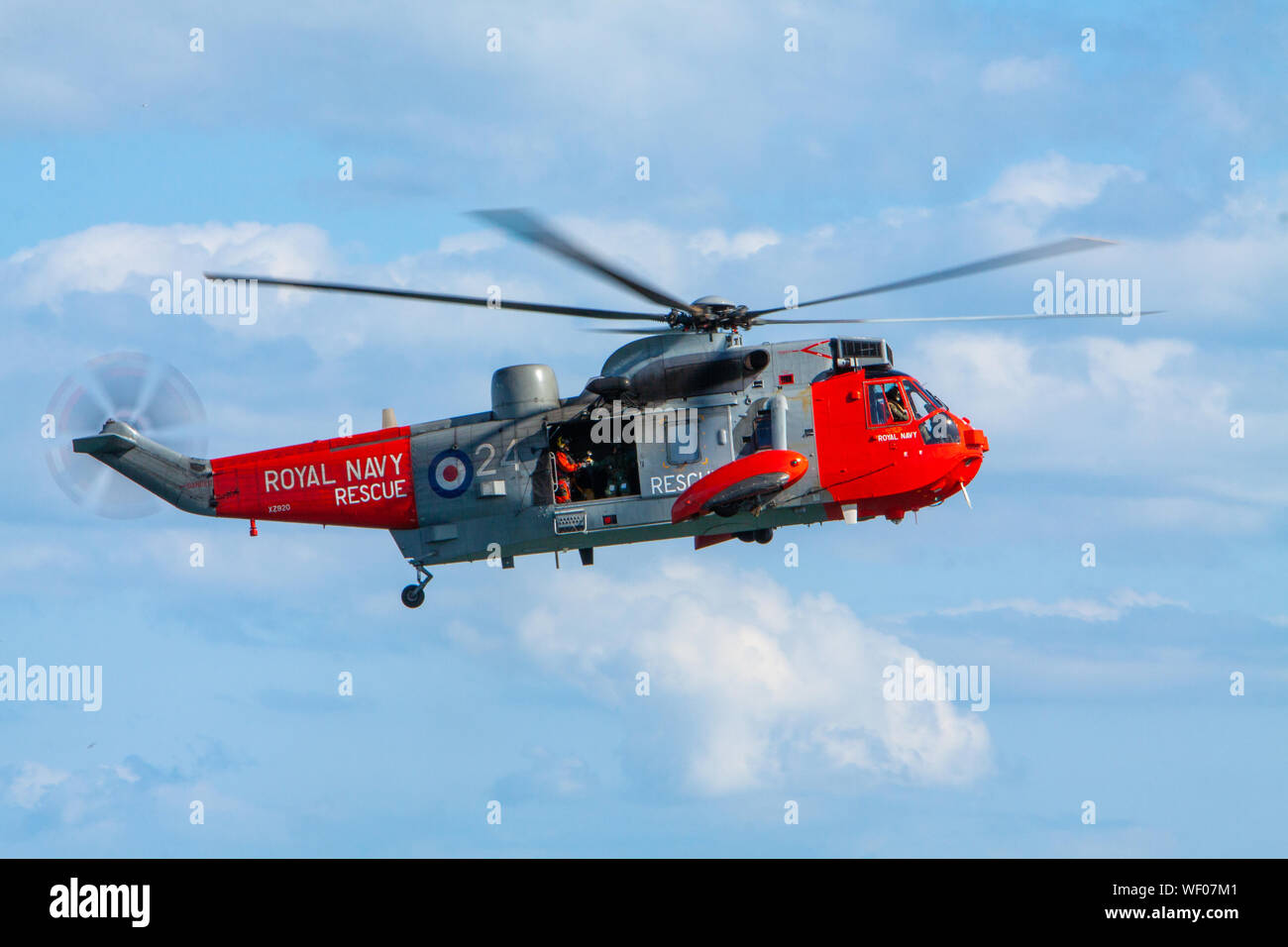 Royal Navy Sea King Hubschrauber Stockfoto