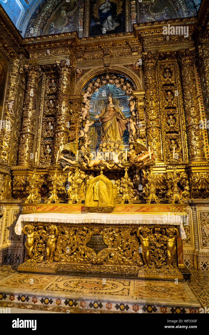 Innenraum der Sao Roque Kirche in Lissabon Portugal Stockfoto