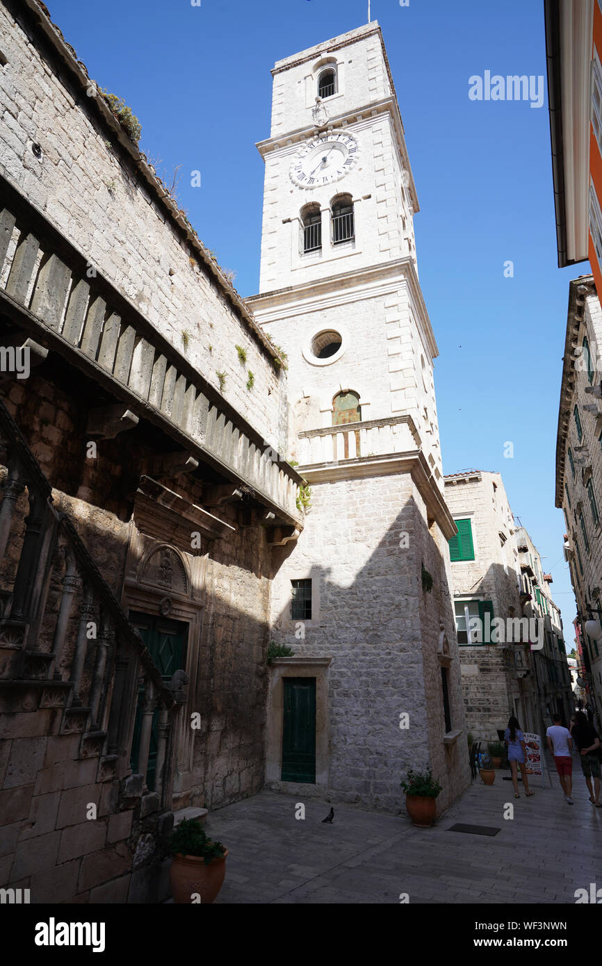 Altstadt von Split an der kroatischen Adriaküste Stockfoto