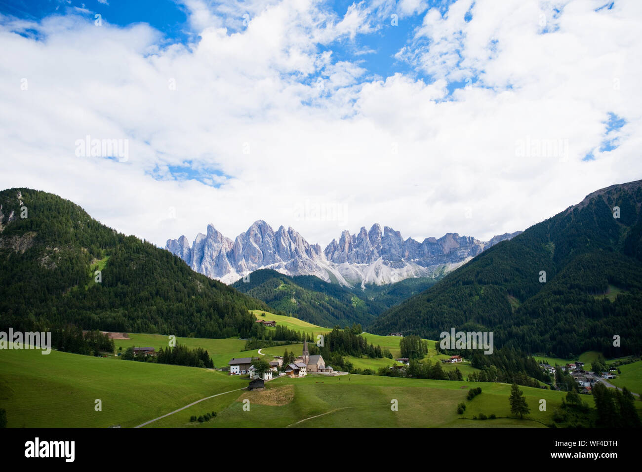 St. Magdalena, Val Di Funes, Dolomiten, Tirol, Alpen, Italien Stockfoto