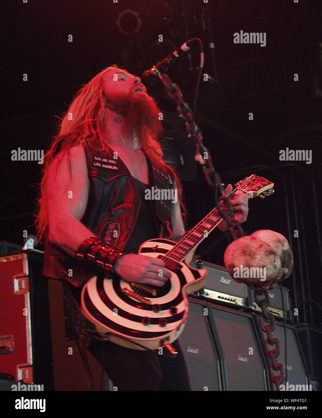 28. Juli: Zakk Wylde von Black Label Society führt beim Ozzfest 2002 Lakewood Amphitheatre in Atlanta, Georgia am 28. Juli 2002. Quelle: Chris McKay/MediaPunch Stockfoto