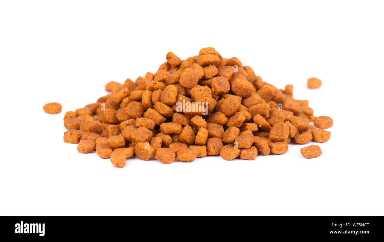 Trockennahrung, auf weißem Hintergrund. Stockfoto