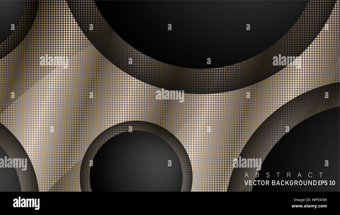 Design vector Hintergründe, die mit neutralen Kombination Farbverlauf auf schwarzen Raum Kreis für Text und Hintergrund Designs überlappen Stock Vektor