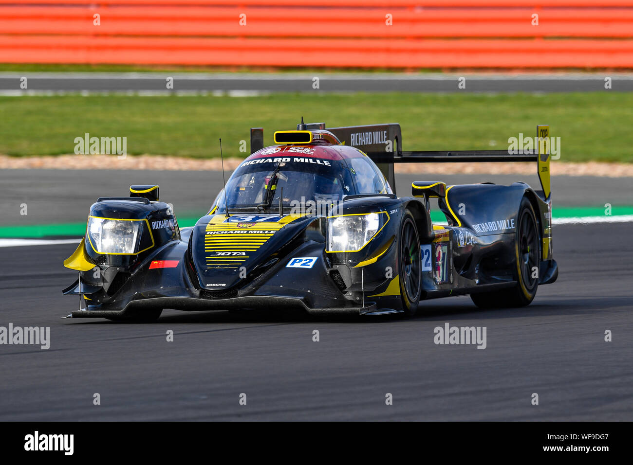 TOWCESTER, VEREINIGTES KÖNIGREICH. 30 Aug, 2019. Team JACKIE CHAN DC-RACING (CHN) - oreca 07 - Gibson: Ho-Pin Tung (NLD)/Gabriel Aubry (FRA)/Will Stevens (GBR) während der Freien Praxis 2 der FIA World Endurance Championship mit 4 Stunden Silverstone Silverstone Circuit am Freitag, August 30, 2019 in TOWCESTER, ENGLAND. Credit: Taka G Wu/Alamy leben Nachrichten Stockfoto