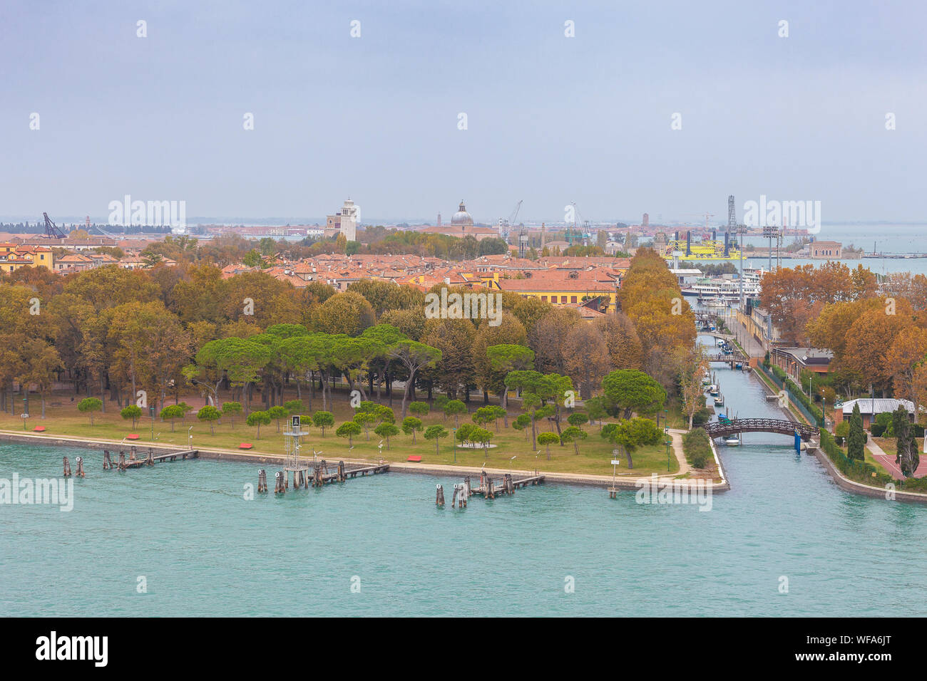 Herbst - farbige Gärten der Biennale, Venedig Stockfoto