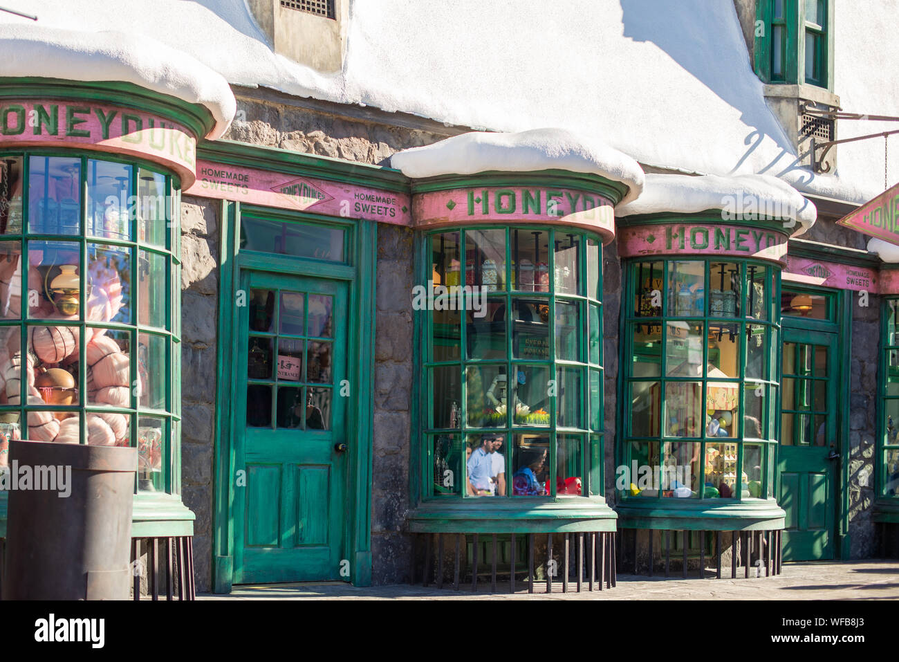 LA, USA - 2. November 2018: Harry Potters dem Honigtopf Sweet Shop in den Universal Studios Hollywood, LA, USA Stockfoto