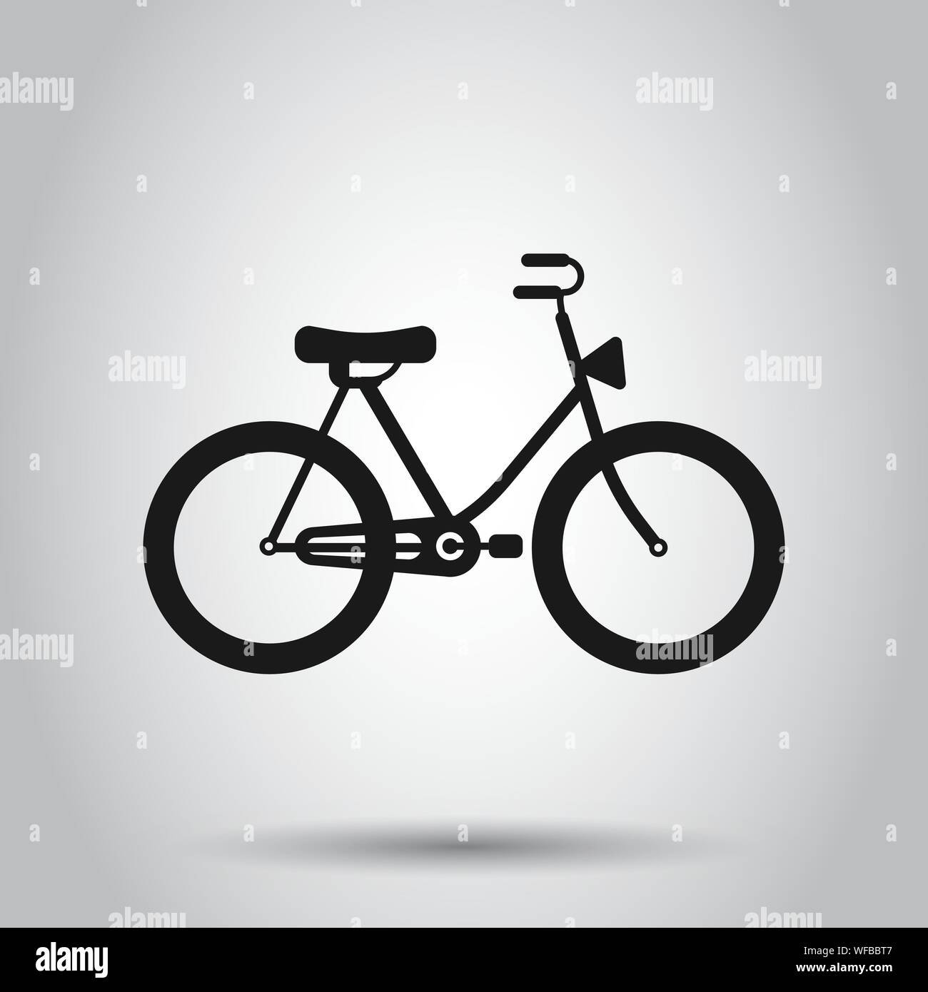 Fahrrad zeichen Symbol im flachen Stil. Bike Vector Illustration auf isolierte Hintergrund. Radfahren Geschäftskonzept. Stock Vektor