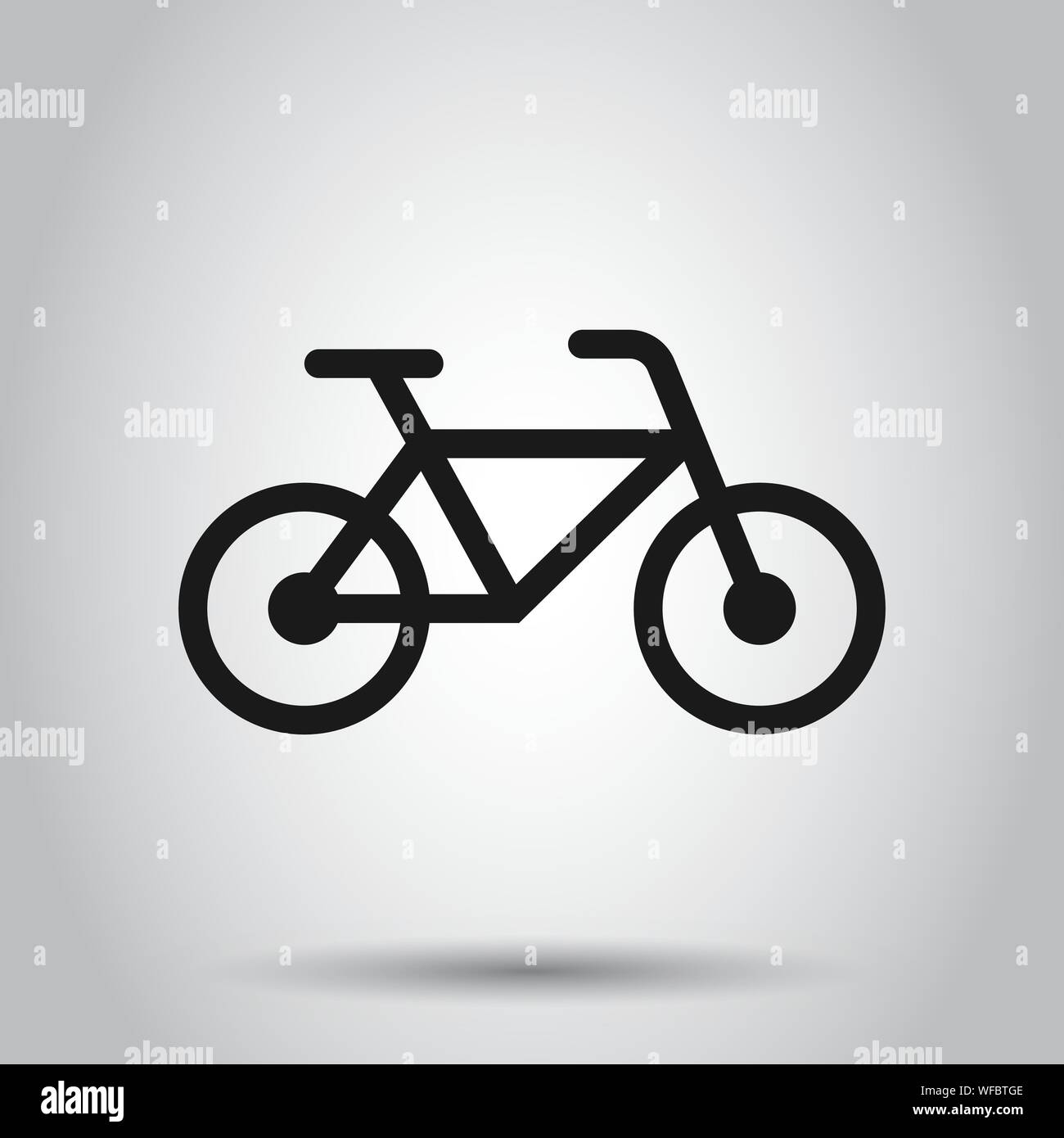 Fahrrad zeichen Symbol im flachen Stil. Bike Vector Illustration auf isolierte Hintergrund. Radfahren Geschäftskonzept. Stock Vektor