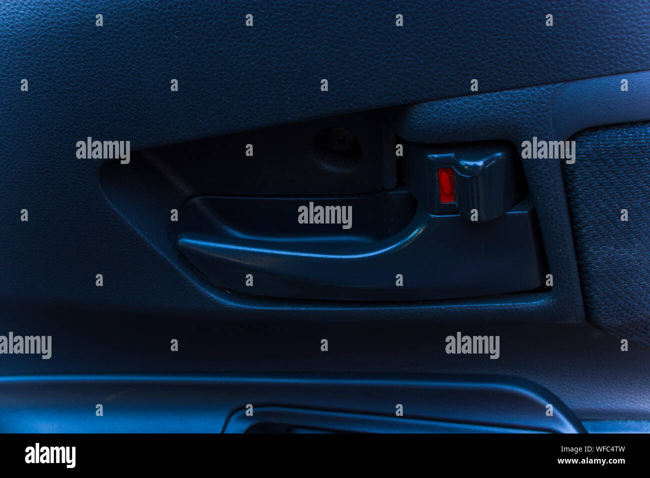 Auto Türgriff übersicht Tür entriegelt ist. Bild für Auto, Innen-, Verkehrs- und abstraktes Konzept. Hochauflösende Bilder Galerie. Stockfoto