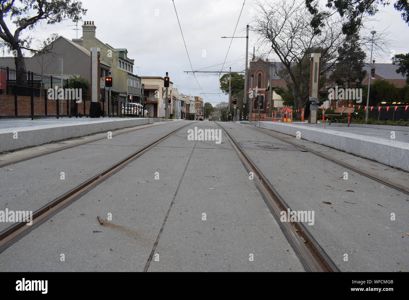 Neue Straßenbahn in Sydney Stockfoto