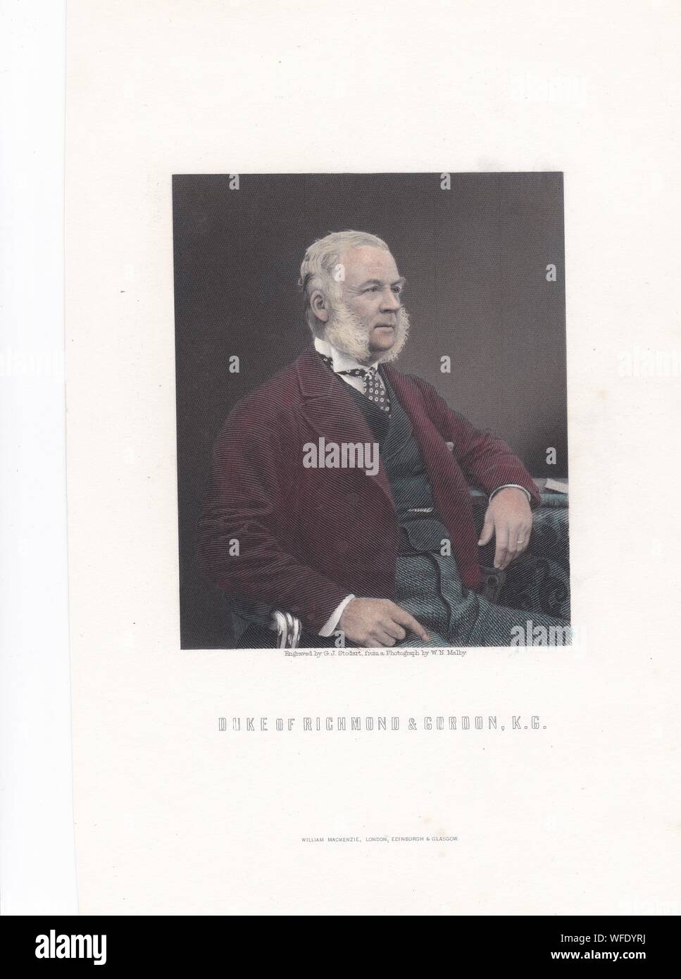 Buchen Sie Platte/Drucken von 'Duke von Richmond & Gordon. K. G'. Charles Gordon-Lennox, 6. Herzog von Richmond. Englisch konservative Politiker und Adligen. Stockfoto