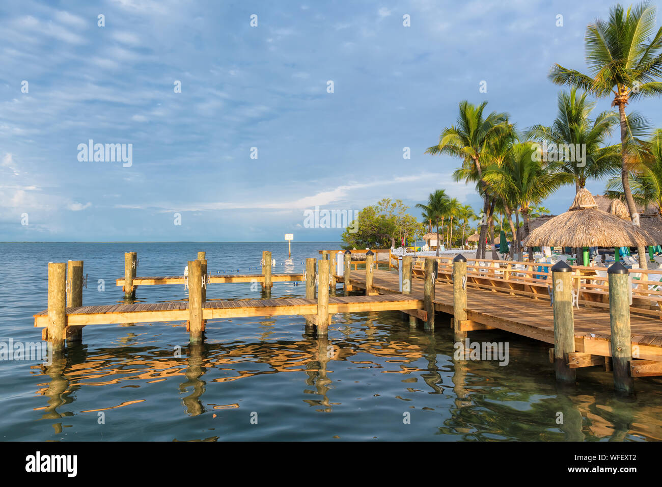 Tropische Resort and Marina in Florida Keys Stockfoto