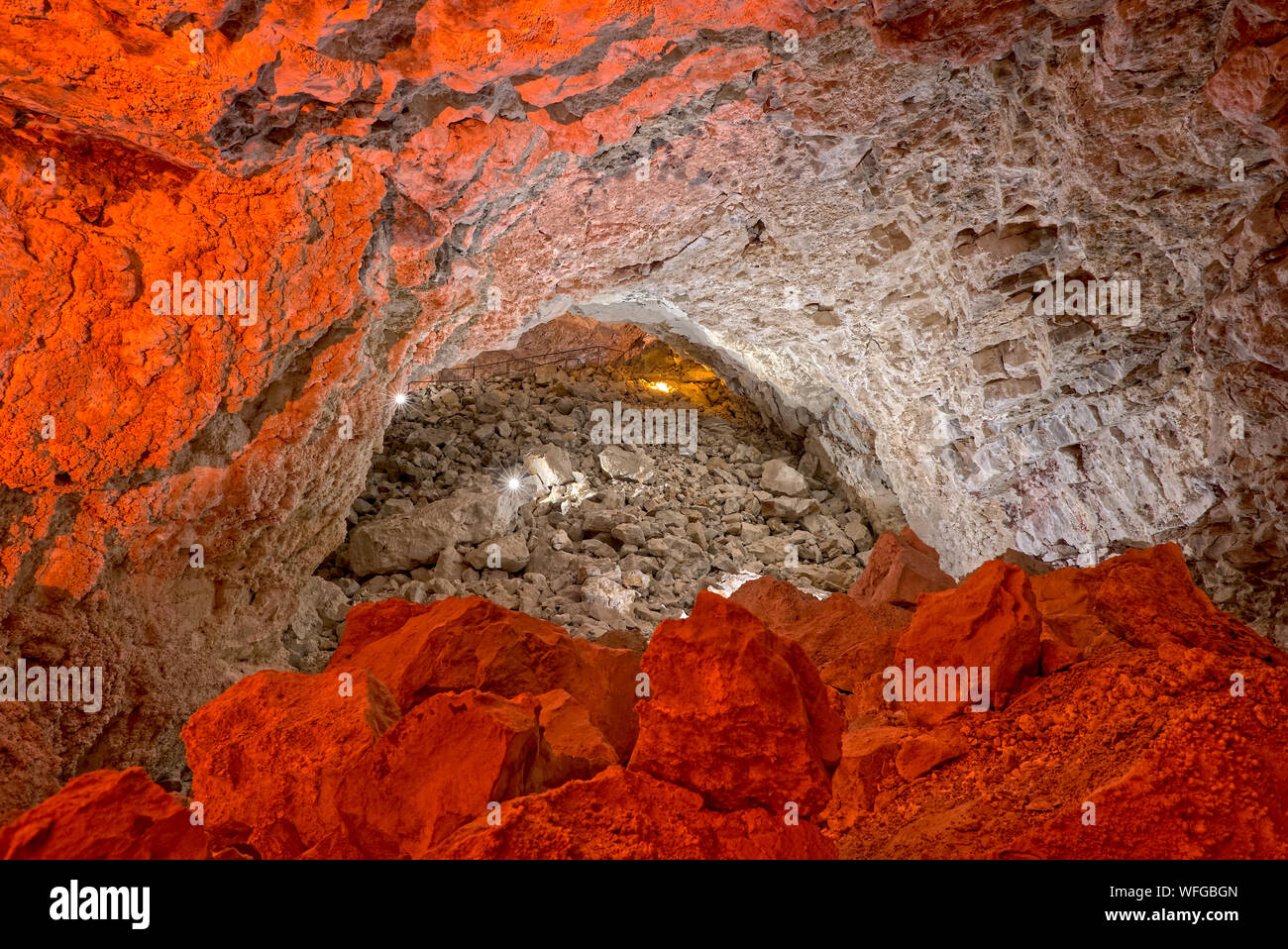 Blick von der Mystery Zimmer Portal, Grand Canyon Caverns, Peach Springs, Mile Marker 115, California, United States Stockfoto