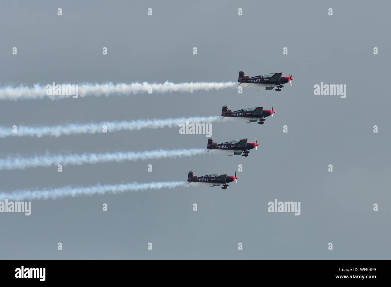 Das Blades Aerobatic Display Team ist beim Bournemouth Air Festival 2019 zu Gast Stockfoto