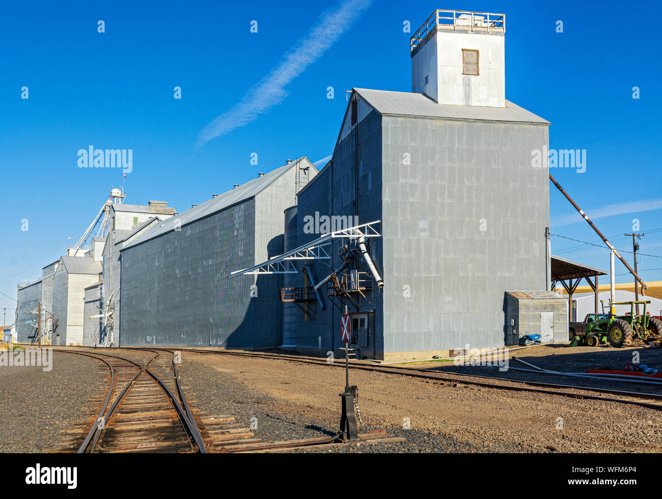 Washington, Palouse Region, St. John, Korn-lagerung-Strukturen Stockfoto