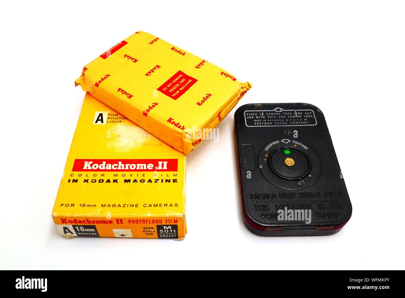 Jahrgang 1960 KODAK Kodachrome II Farbe Film für 16 mm Magazin Kameras Stockfoto