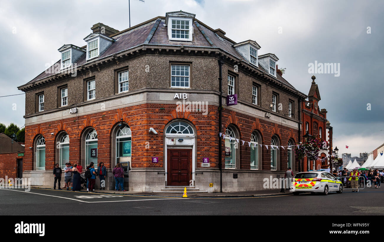 Gebäude der AIB (Allied Irish Bank) Niederlassung in Dalkey, Dublin, Irland Stockfoto