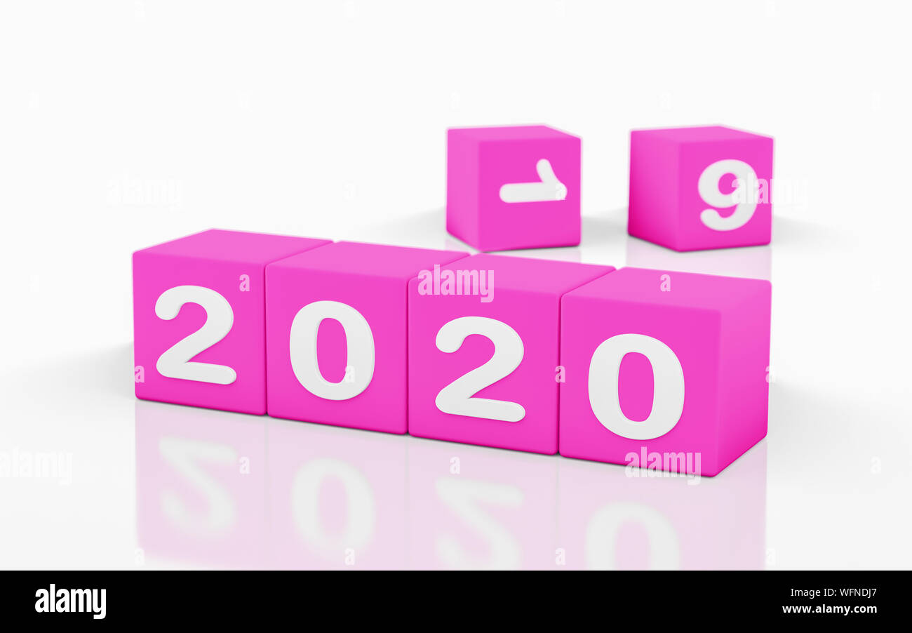 2020 Frohes neues Jahr Abbildung: Stockfoto