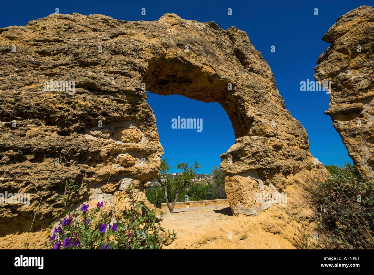 Italien, Sizilien, Agrigente, archäologische Park der Tal der Tempel ein UNESCO Weltkulturerbe, Paleo-Christian Nekropole Stockfoto