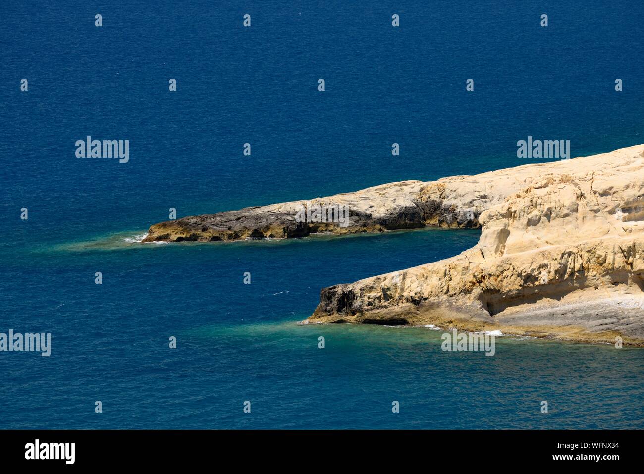 Griechenland, Kreta, Matala Matala Bay, North Cliff Punkt Stockfoto