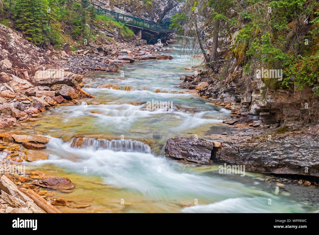 Kanada, Alberta, Kanadischen Rocky Mountains als UNESCO-Weltkulturerbe, Banff National Park, Johnston Canyon Stockfoto