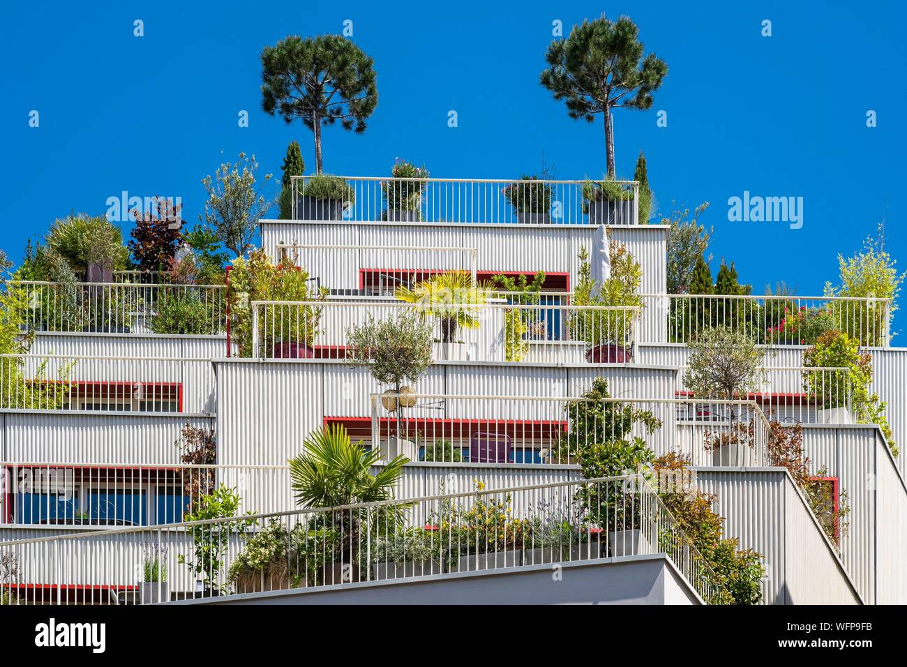 Frankreich, Paris, Clichy-Batignolles eco - Bezirk, Saussure Straße Stockfoto
