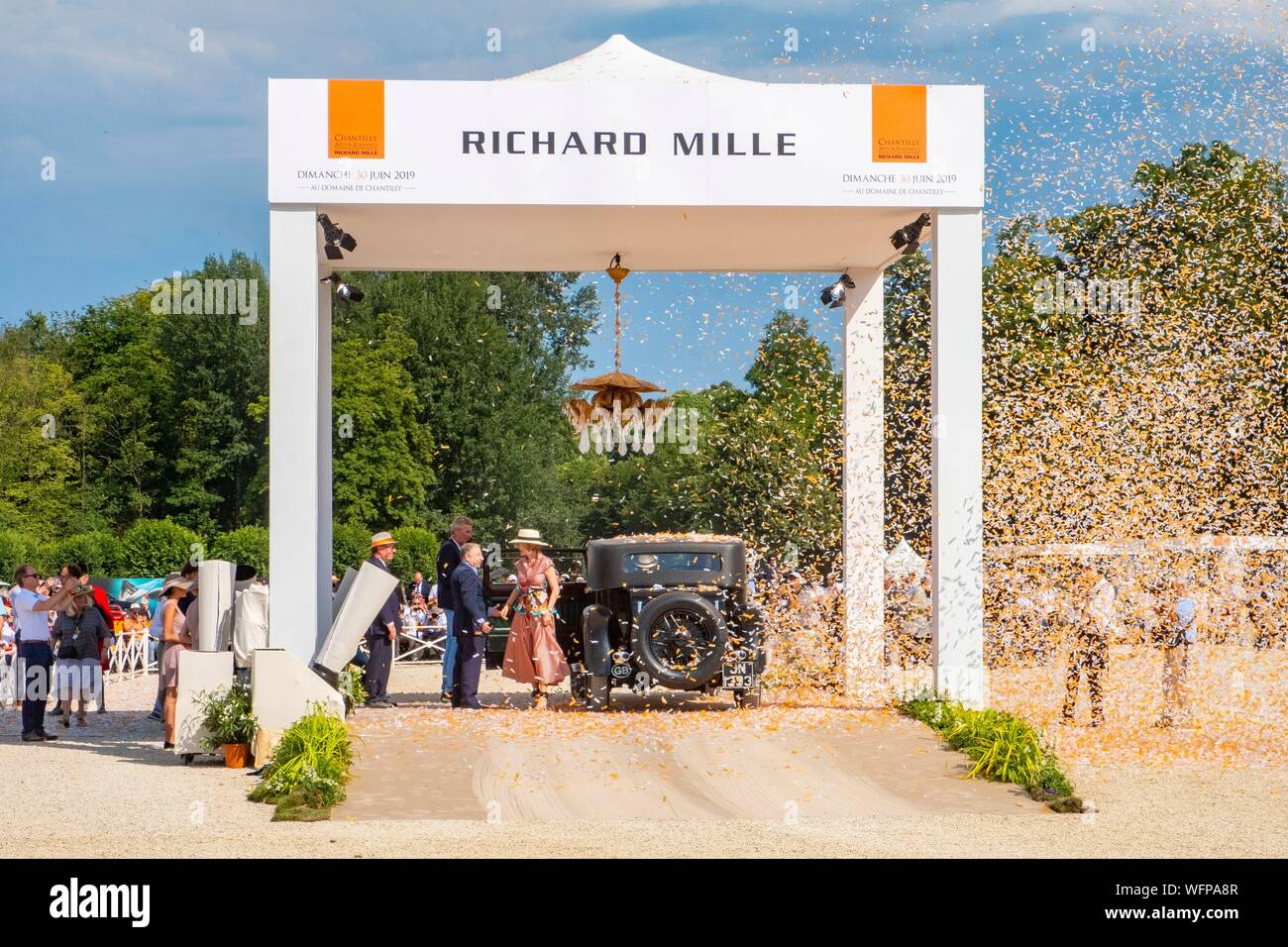 Frankreich, Oise, Chantilly, Chateau de Chantilly, 5. Ausgabe von Chantilly Kunst & Eleganz Richard Mille, ein Tag, die Vintage und Sammlungen Autos gewidmet Stockfoto