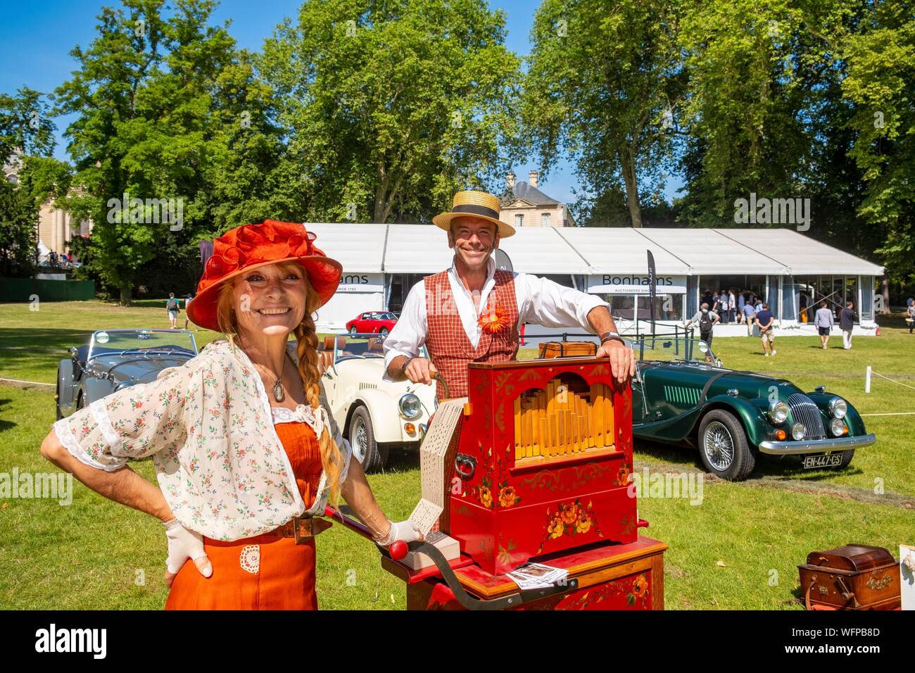 Frankreich, Oise, Chantilly, Chateau de Chantilly, 5. Ausgabe von Chantilly Kunst & Eleganz Richard Mille, ein Tag, die Vintage und Sammlungen Autos gewidmet Stockfoto