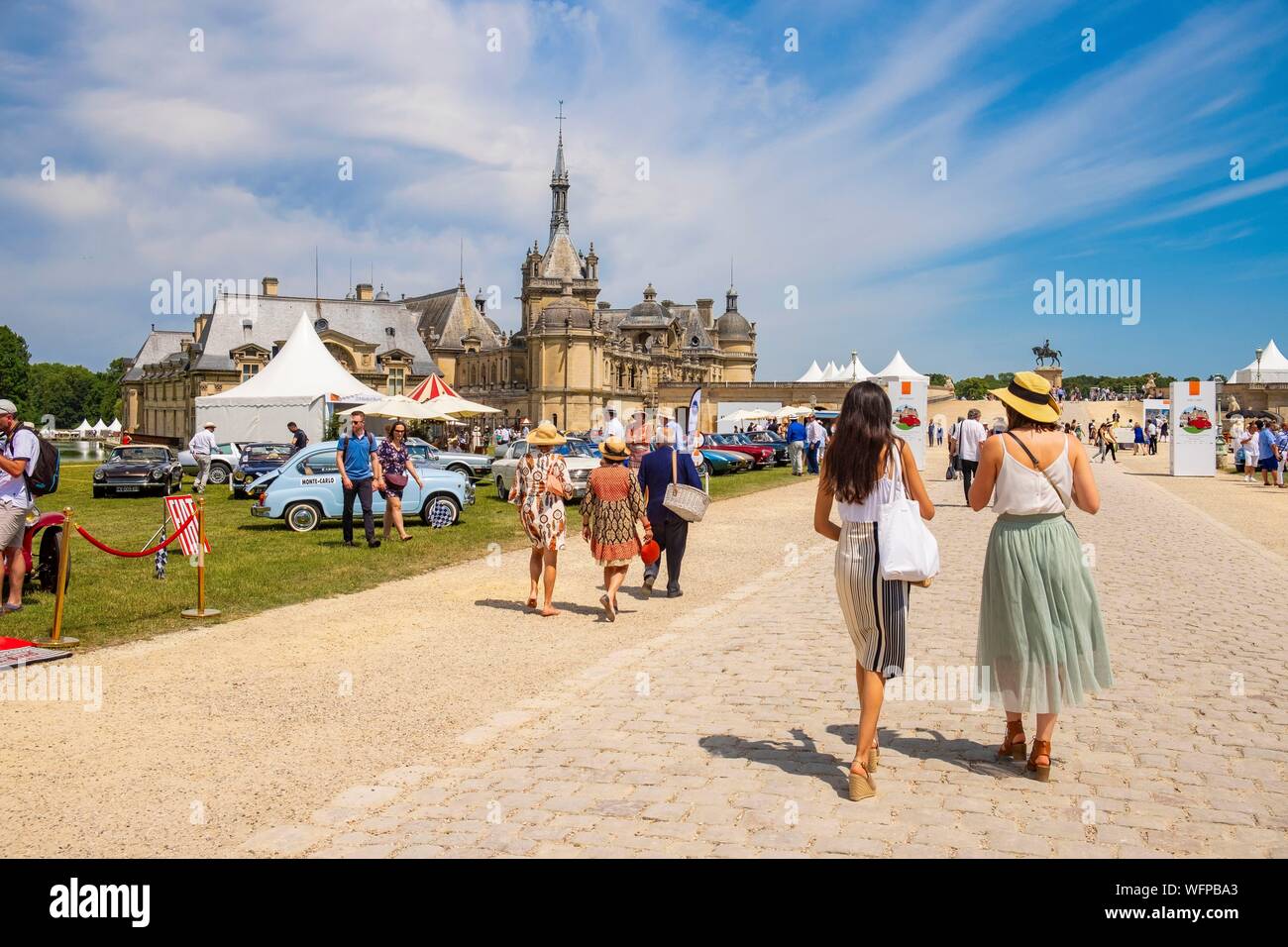 Frankreich, Oise, Chantilly, Chateau de Chantilly, 5. Ausgabe von Chantilly Kunst & Eleganz Richard Mille, ein Tag, die Vintage und Sammlungen Autos gewidmet Stockfoto