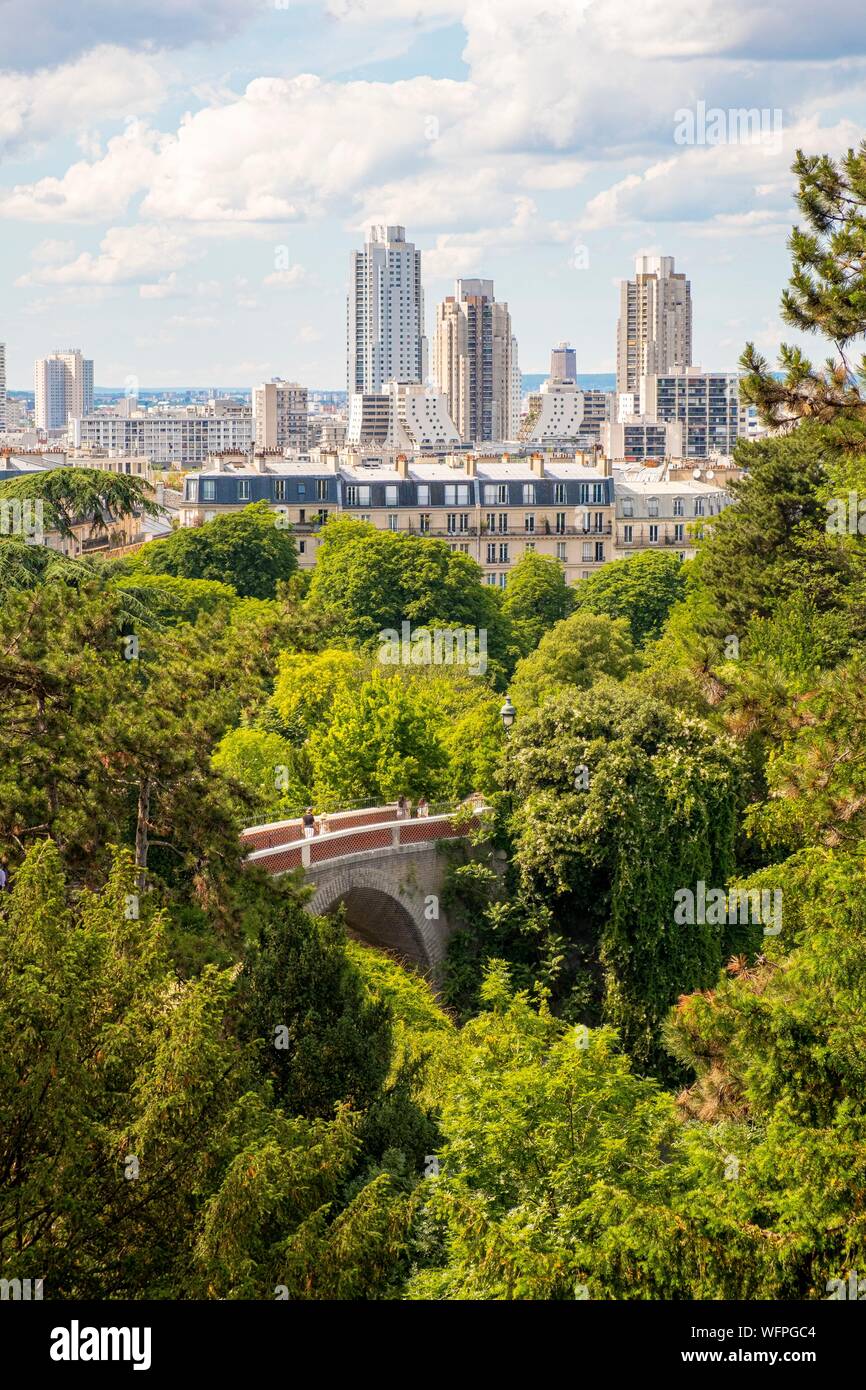 Frankreich, Paris, der Park des Buttes de Chaumont Stockfoto