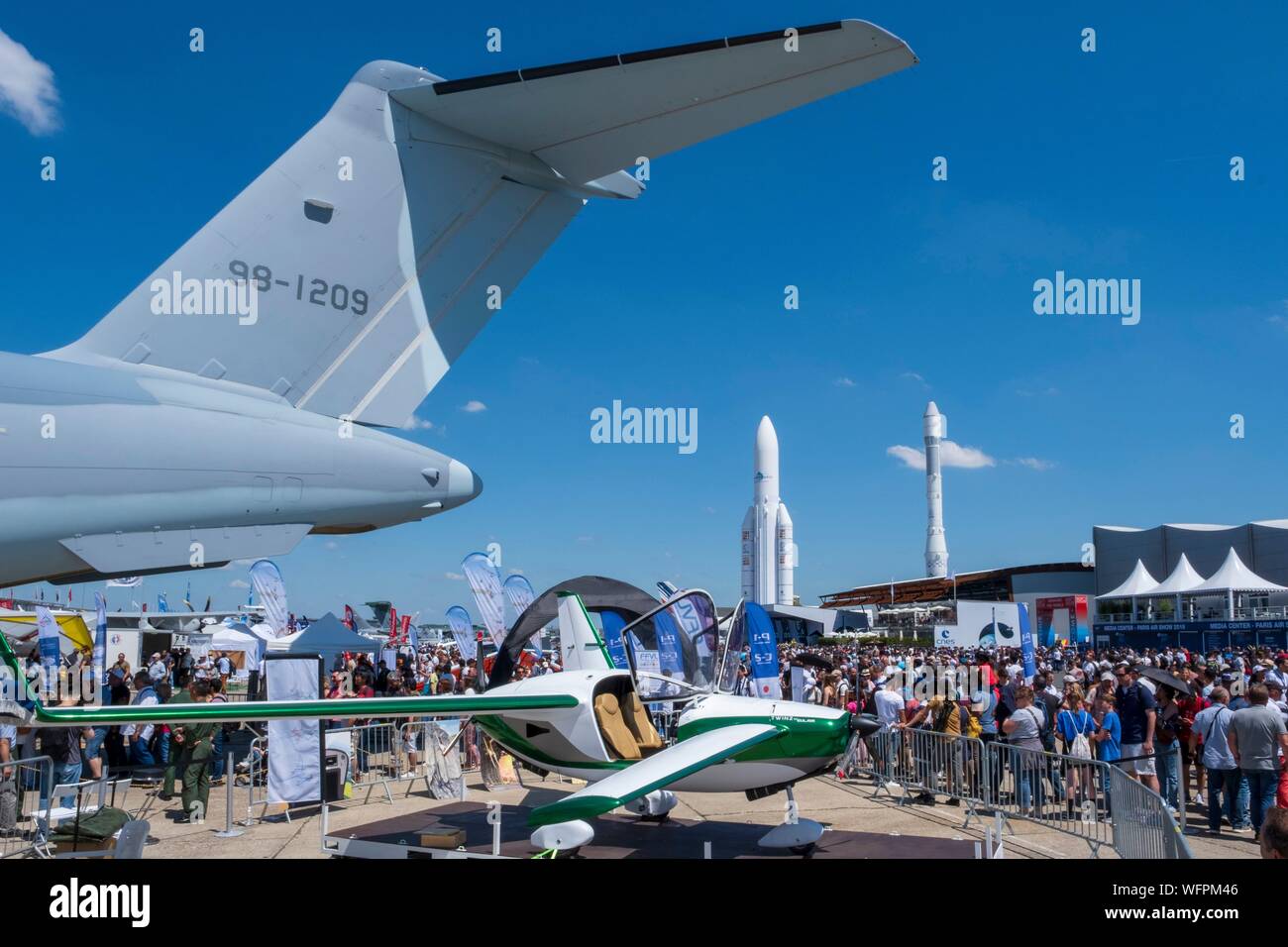 Frankreich, Seine Saint Denis, Le Bourget, Parc des Expositions Paris Le Bourget International Air Show und Raum 2019 Stockfoto