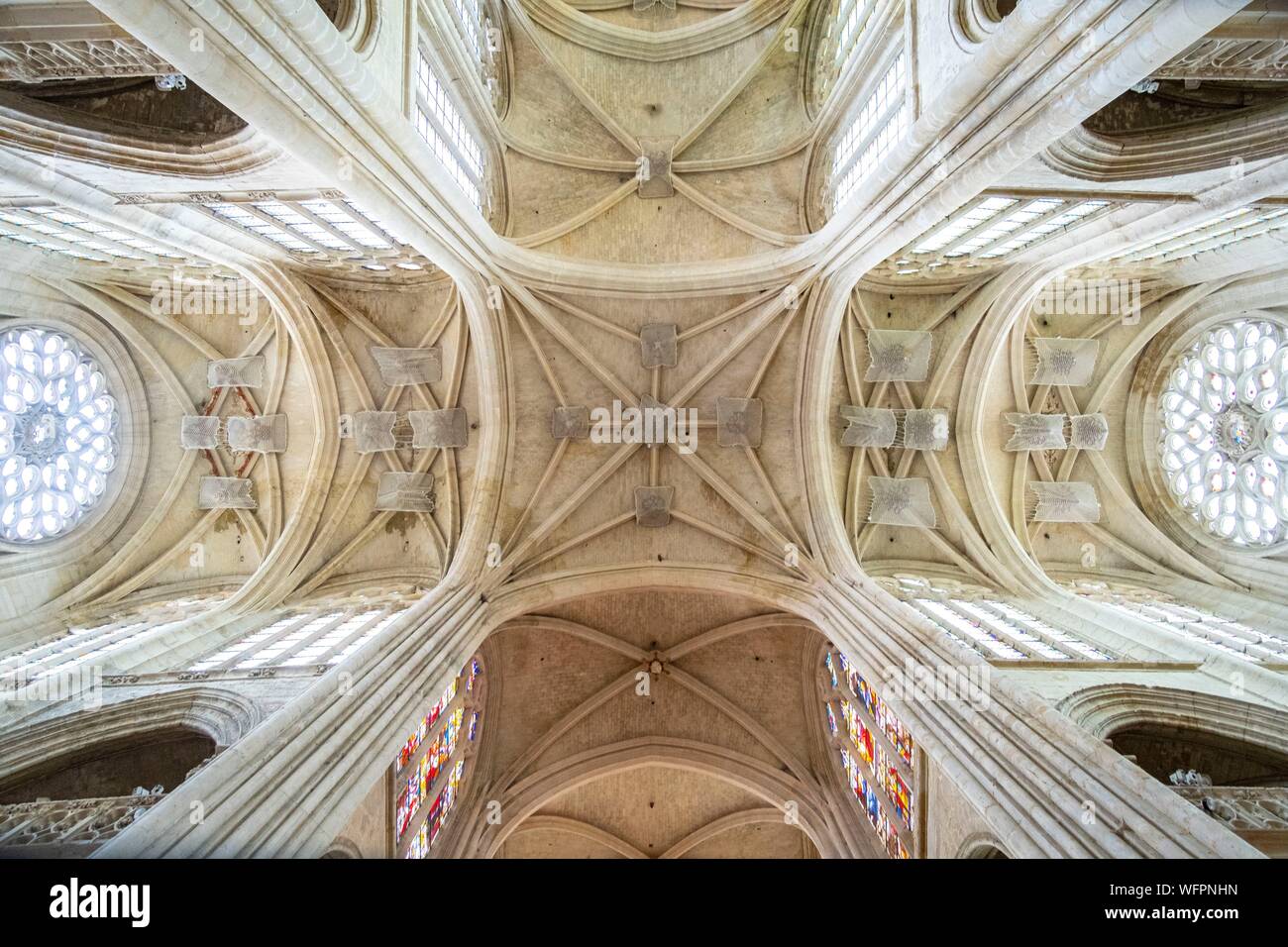 Frankreich, Oise, Senlis, Notre Dame Kathedrale von Senlis, römisch-katholischen gotische Architektur Stockfoto