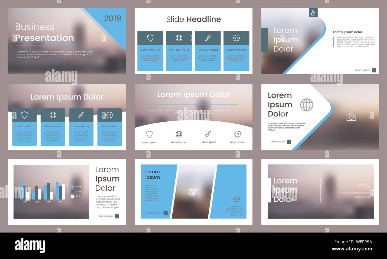 Moderne aqua blau Präsentation Vorlage. Infografik Vorlage Vektor. Verwenden Sie für die Visualisierung von Daten, Präsentationen, Corporate, Jahresbericht Stock Vektor