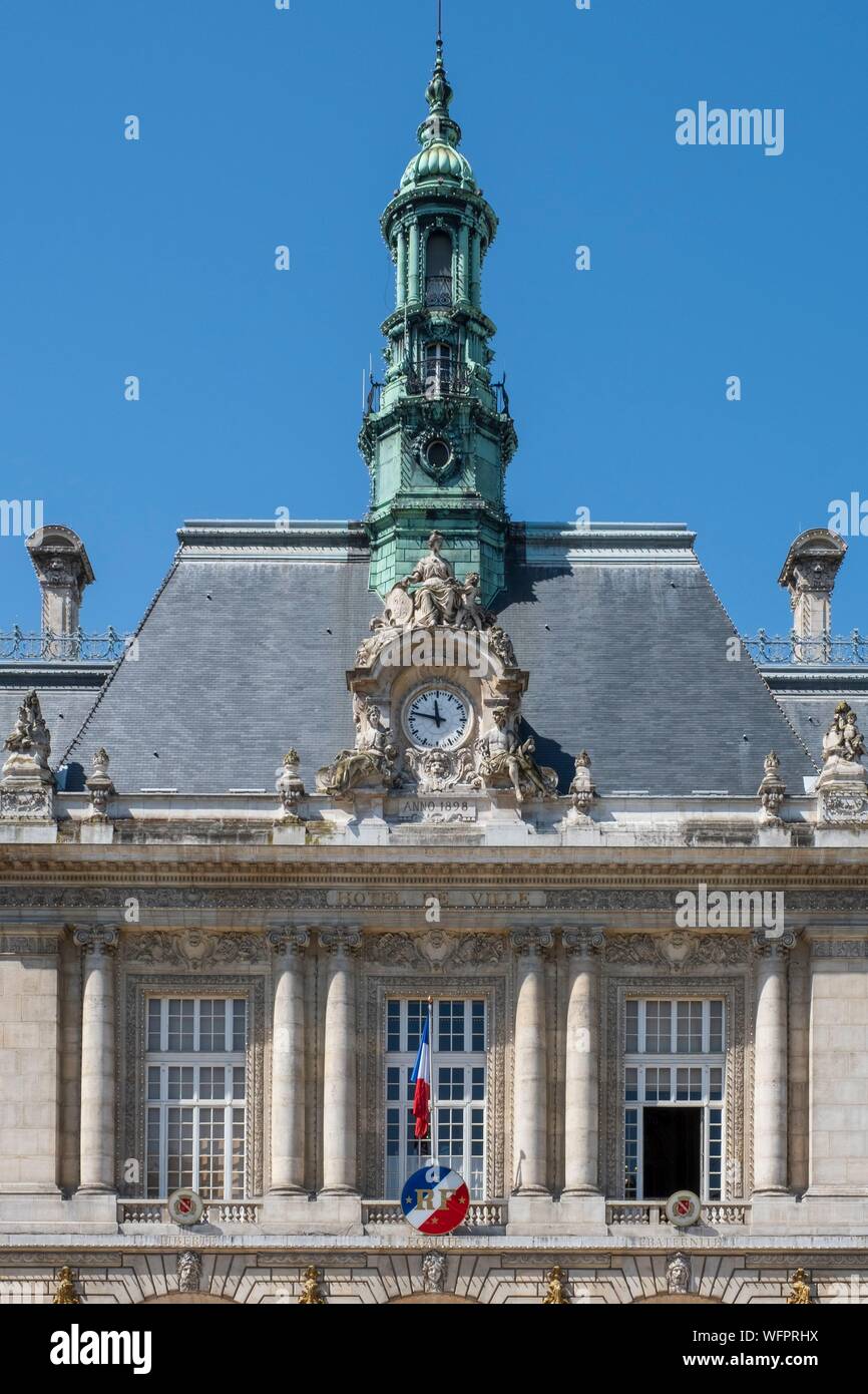 Frankreich, Hauts de Seine, Levallois Perret, Rathaus Stockfoto