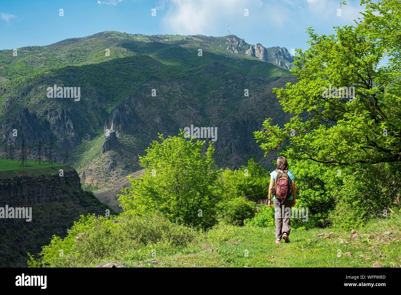 Armenien, Lorri region, Debed Tal, Umgebung von Alaverdi, auf dem Wanderweg zwischen Sanahin und Haghpat Stockfoto
