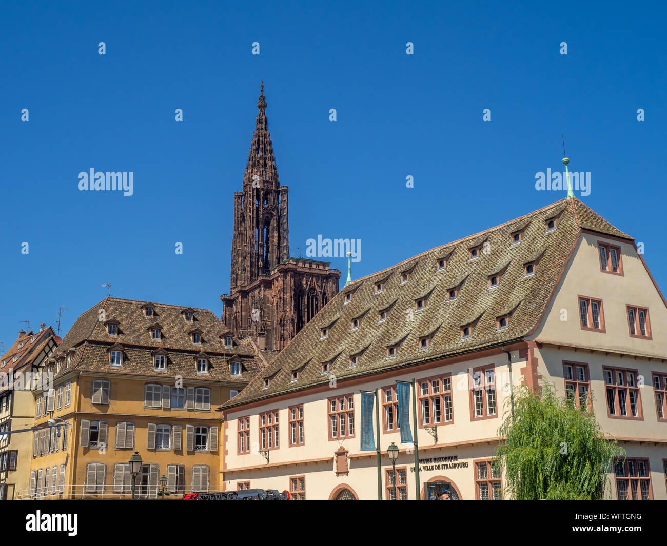 Straßburg, Frankreich - Juli 26, 2018: Das historische Museum von Straßburg auf der Ill. Straßburg ist die Hauptstadt und größte Stadt des Grand Est Stockfoto
