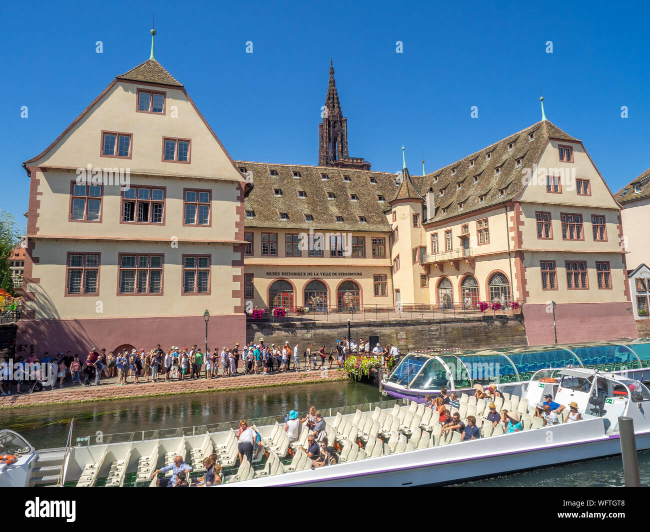 Straßburg, Frankreich - Juli 26, 2018: Das historische Museum von Straßburg auf der Ill. Straßburg ist die Hauptstadt und größte Stadt des Grand Est Stockfoto