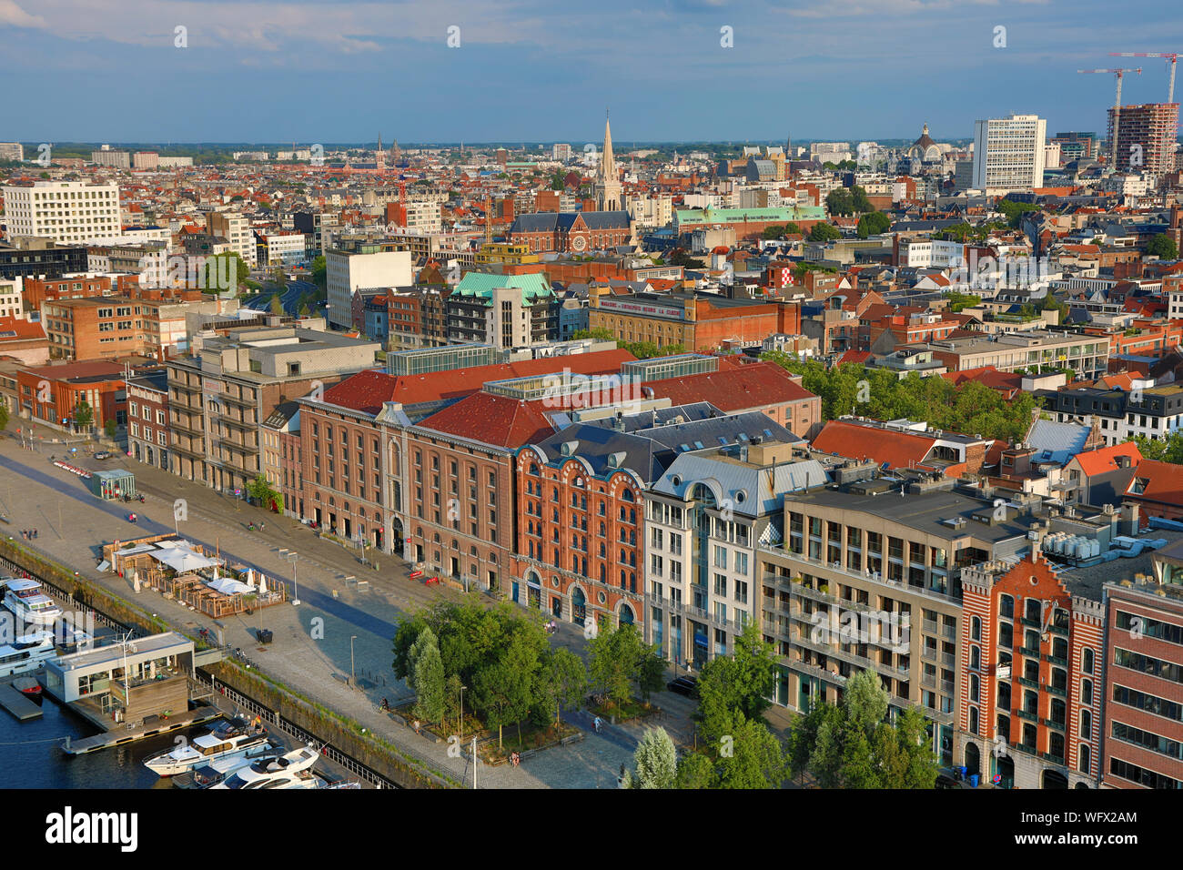 Allgemeine City Skyline Blick von Antwerpen, Belgien Stockfoto