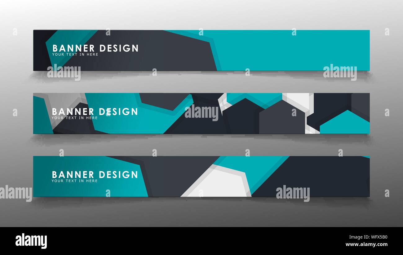 Satz von Banner Vorlagen mit abstrakten Hintergrund. Moderne vektor Banner mit polygonalen Hintergrund. Stock Vektor