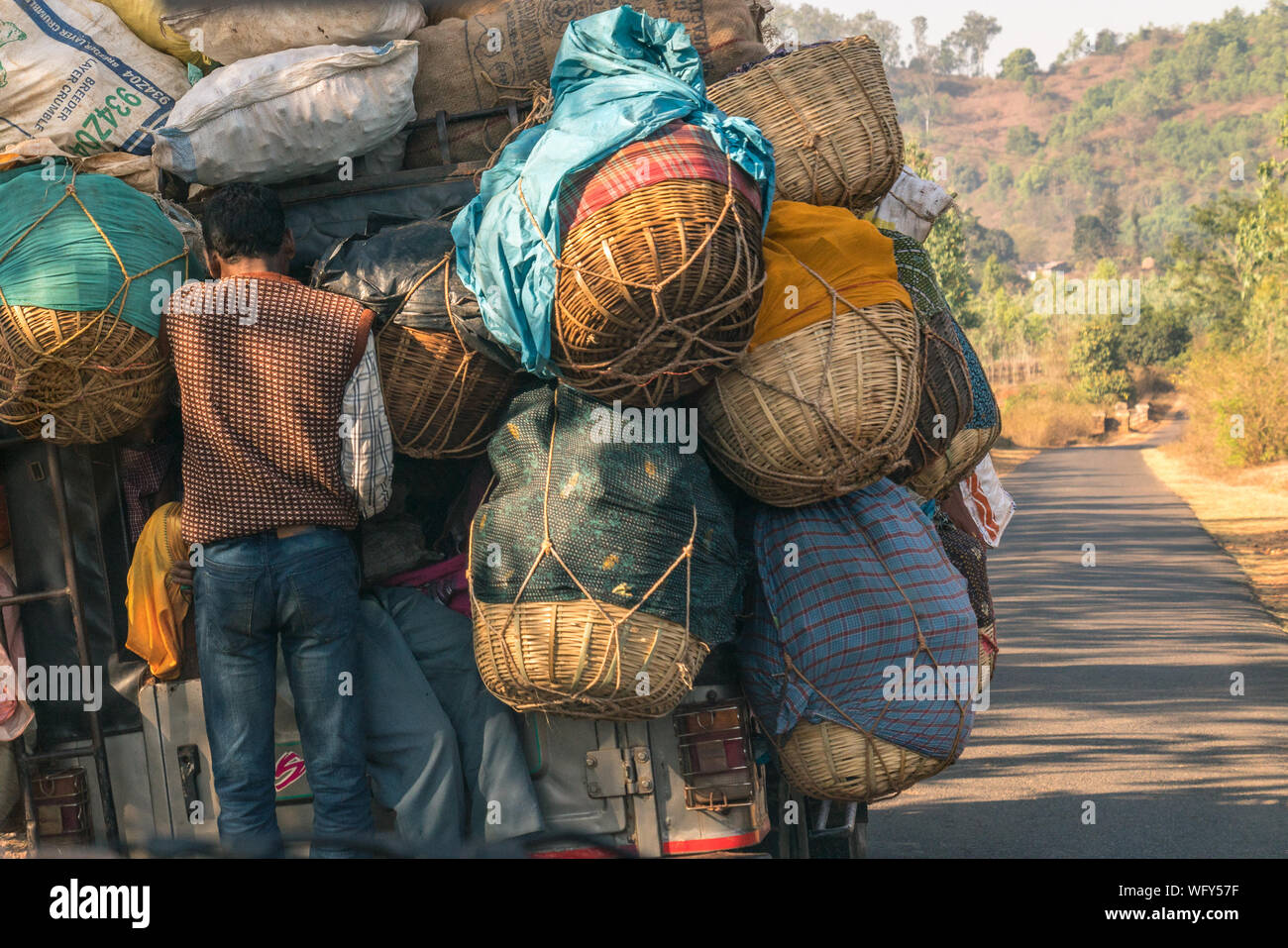 Street und fahren Fotos von Jeypore Odisha Indien genommen von Mary Catherine Messner für mctravelpics.com. Stockfoto