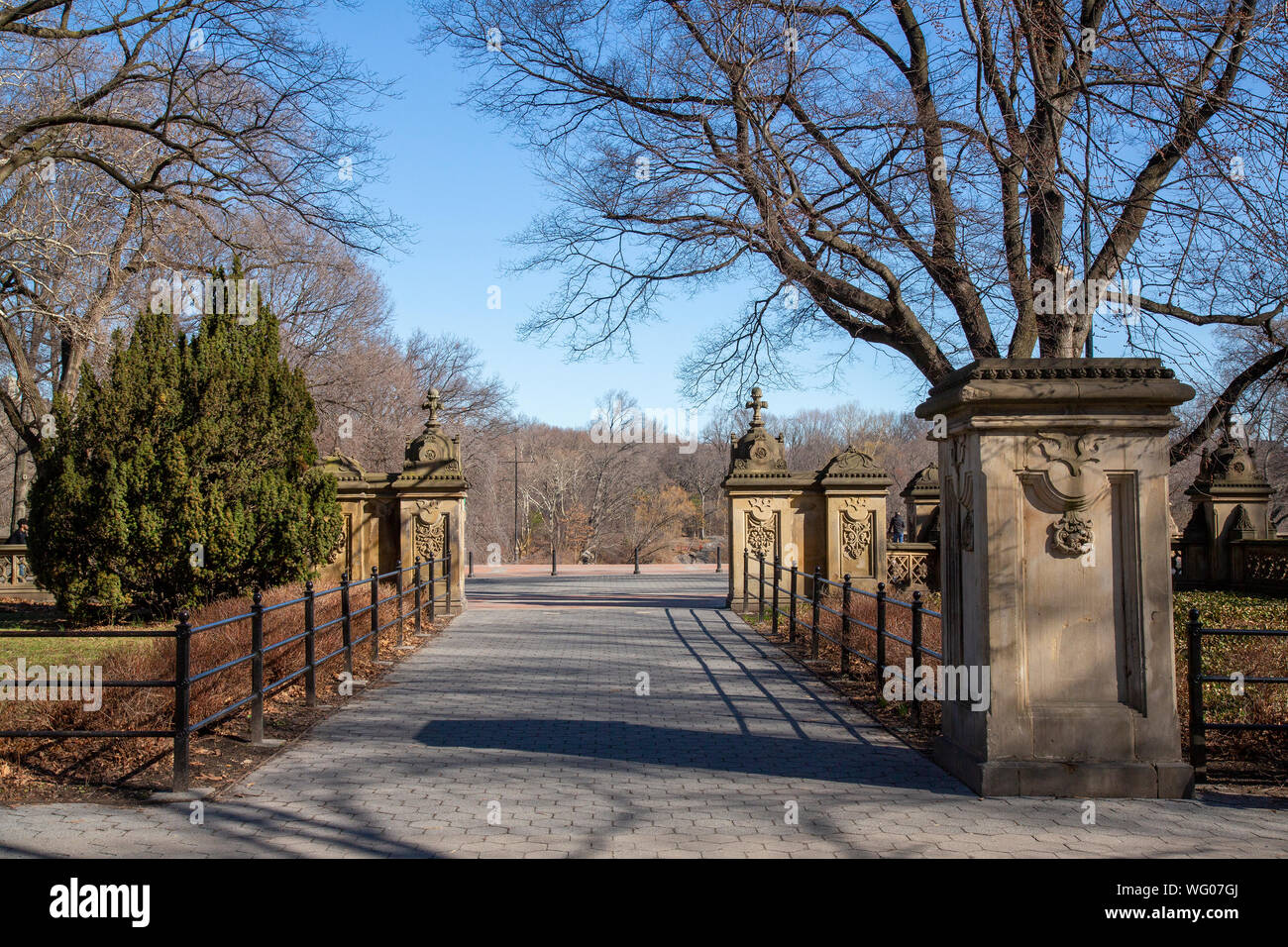 Central Park Mall Area, New York City. Stockfoto