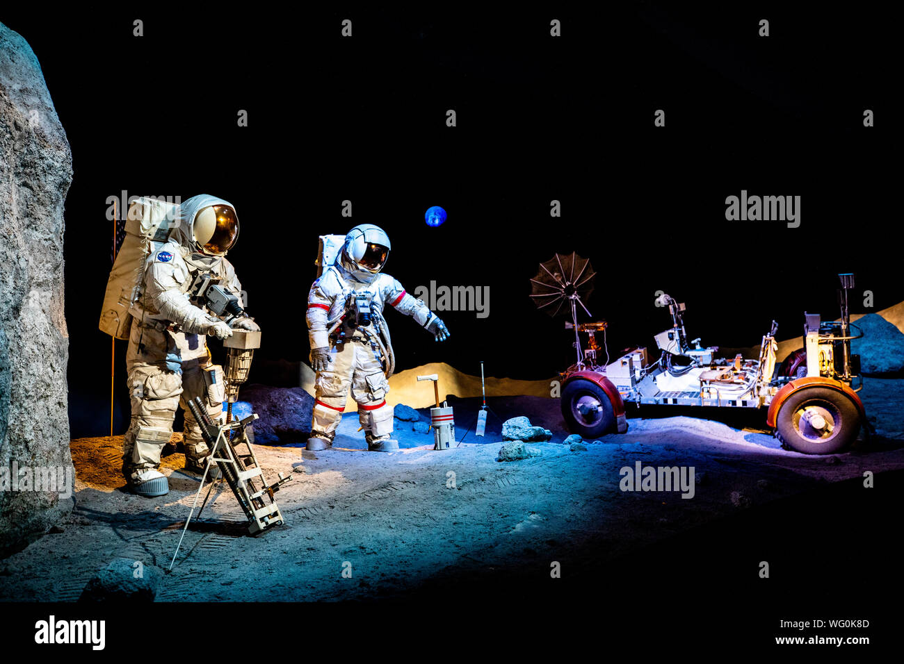 Lunar Exploration am NASA Johnson Space Center, Houston, Texas Stockfoto