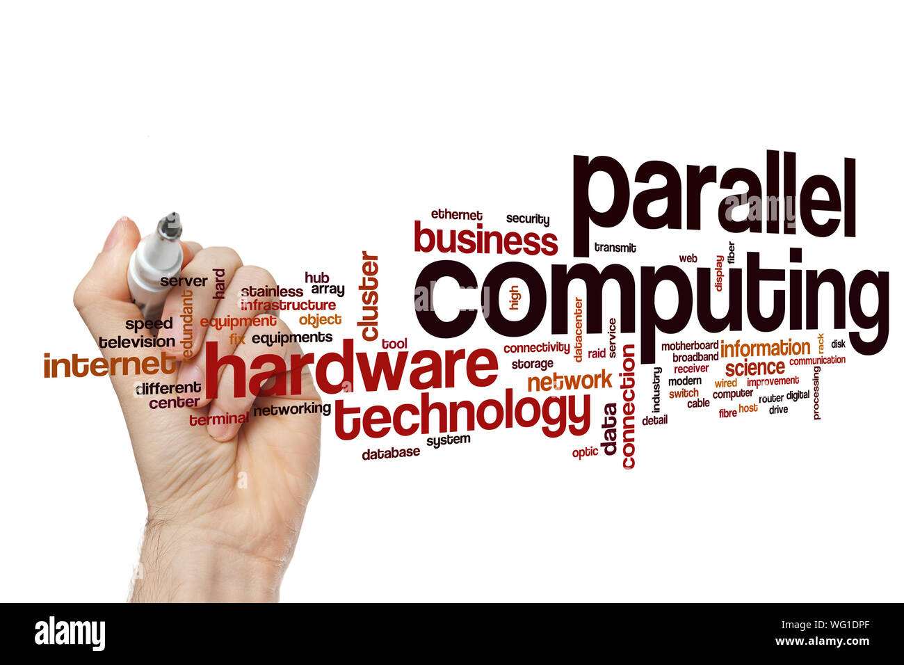 Parallel Computing Wort cloud Konzept Stockfoto