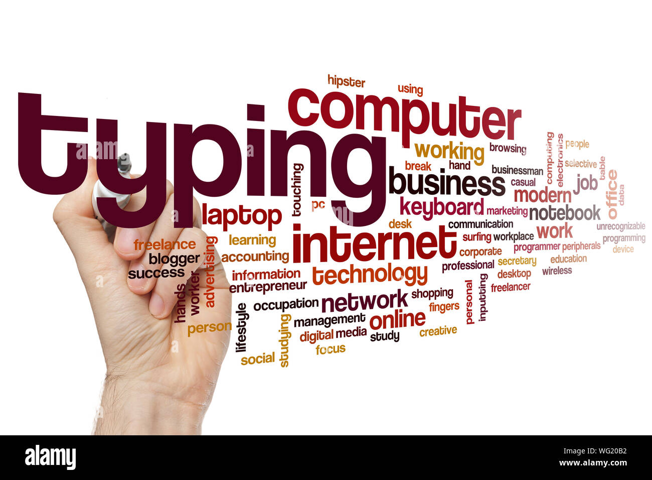 Sie Word cloud Konzept Stockfoto