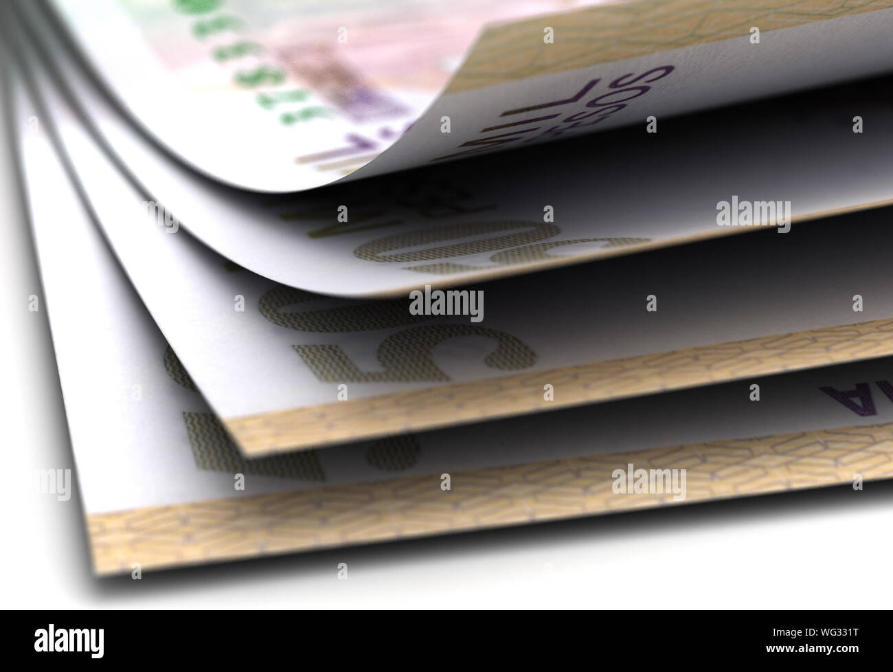 Kolumbianische Pesos Währung Closeup Stockfoto