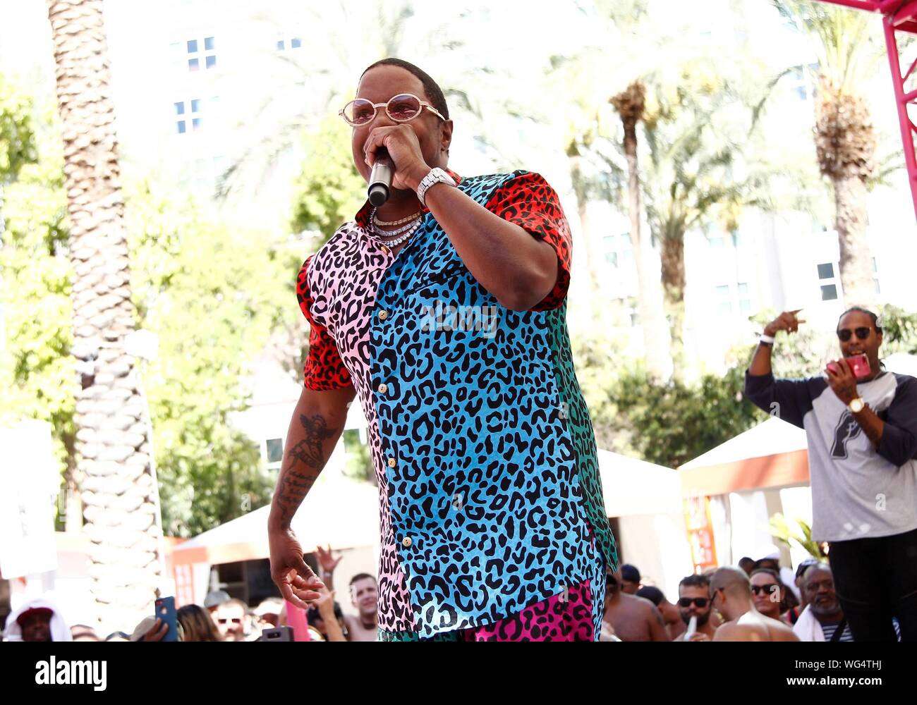 Las Vegas, NV, USA. 31 Aug, 2019. Mase anwesend für Ma $ e Führt bei GO Pool Dayclub, Flamingo Las Vegas, Las Vegas, NV 31. August 2019. Credit: JA/Everett Collection/Alamy leben Nachrichten Stockfoto