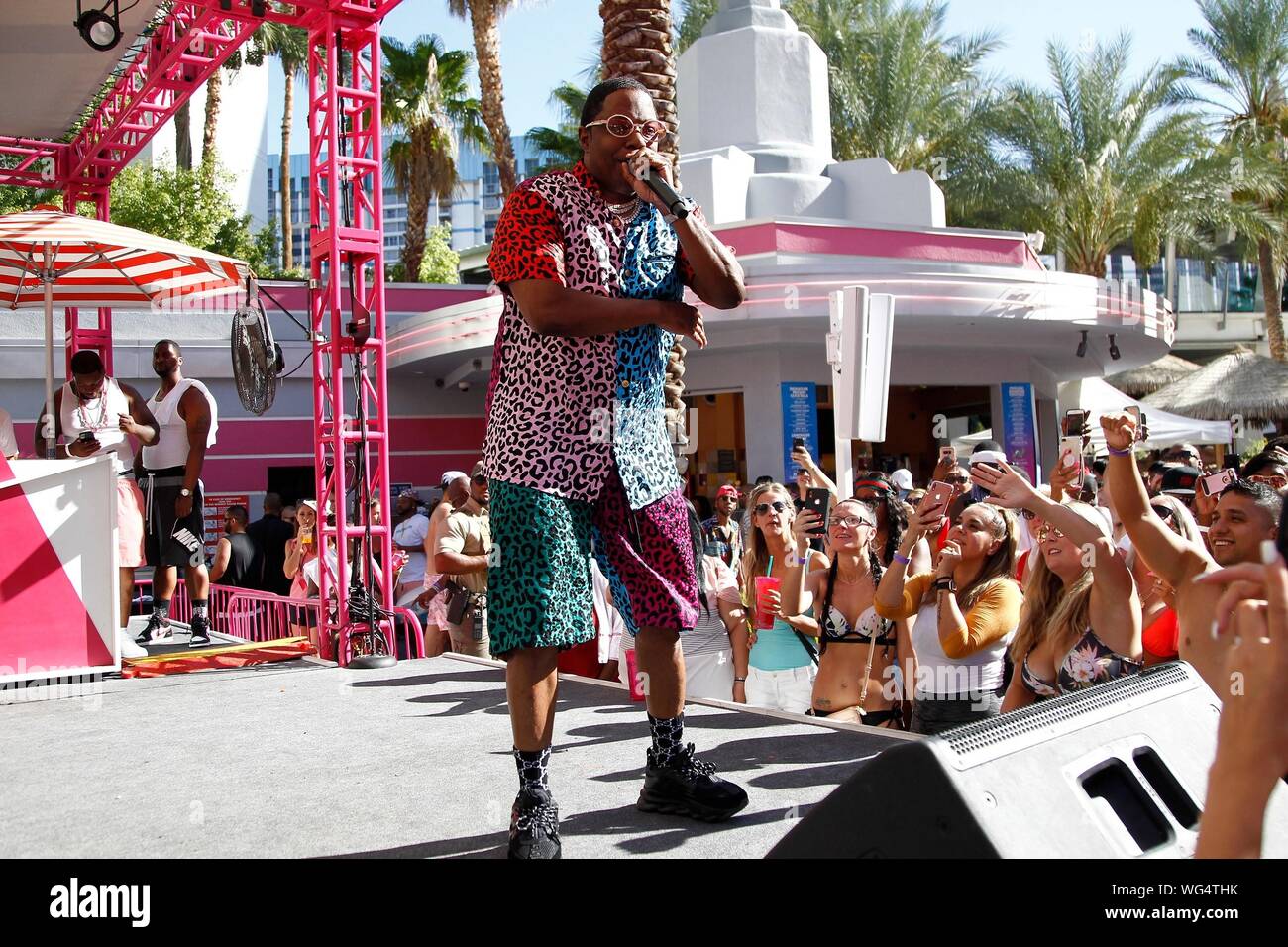 Las Vegas, NV, USA. 31 Aug, 2019. Mase anwesend für Ma $ e Führt bei GO Pool Dayclub, Flamingo Las Vegas, Las Vegas, NV 31. August 2019. Credit: JA/Everett Collection/Alamy leben Nachrichten Stockfoto