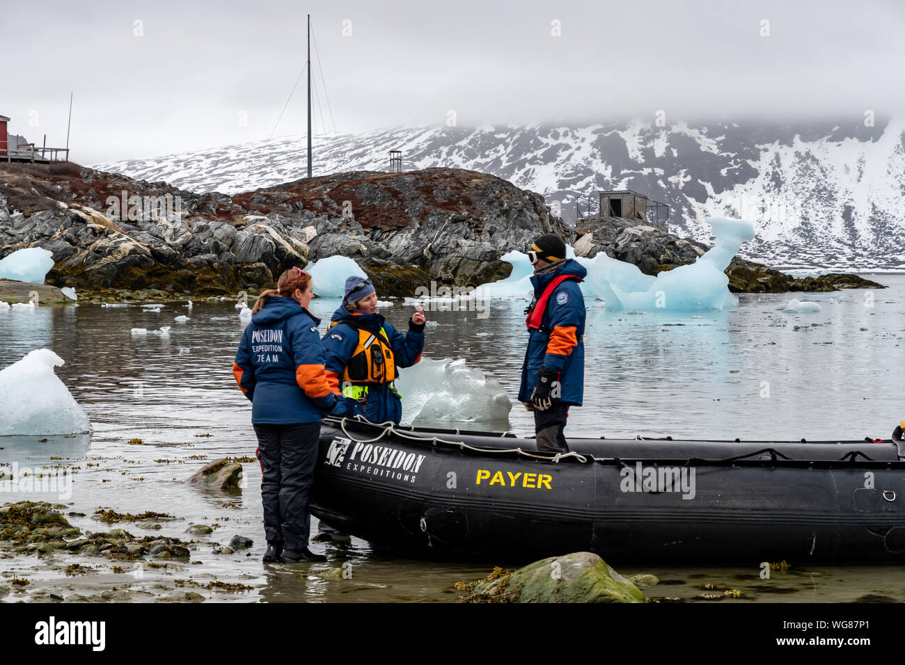 Sternzeichen Start von Poseidon Expedition zu den Küsten Grönlands Stockfoto